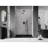Mexen Lunar L shower door, left hinged, 135 cm, transparent, gun metal - 834L-135-000-95-00-L