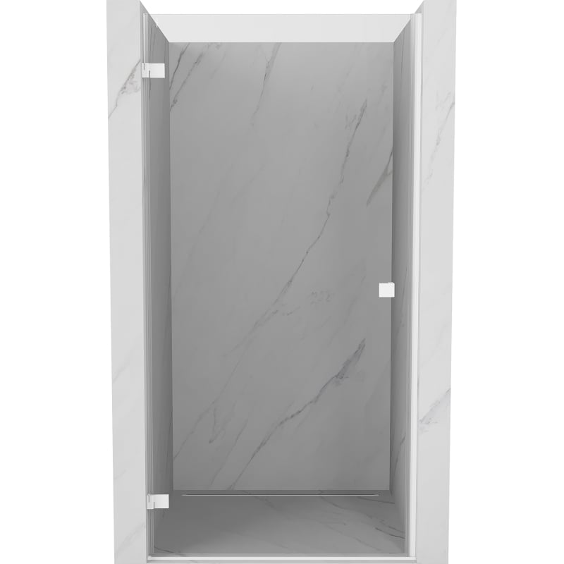 Mexen Lunar-B left hinged shower door 70 cm, transparent, white - 832-070-000-20-00-L