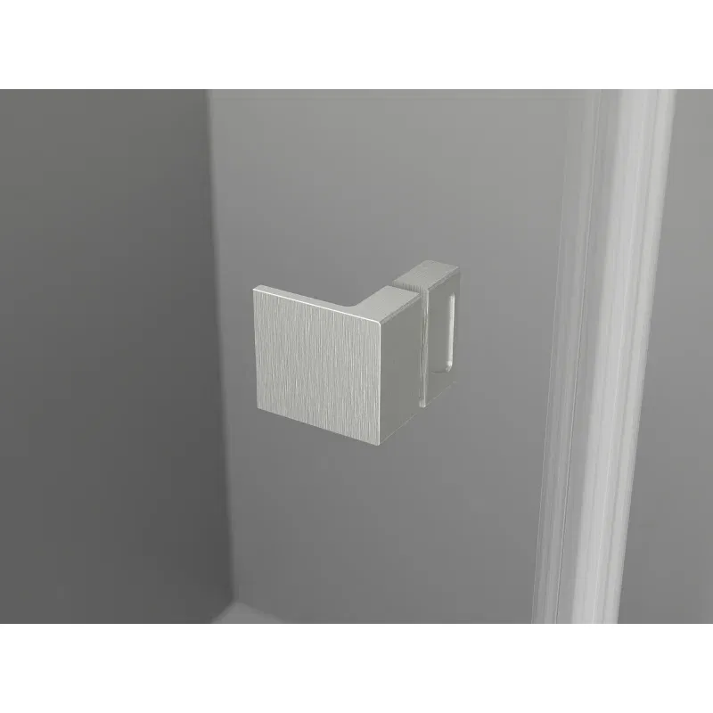 Mexen Lunar L Left-Hand Hinged Shower Door 80 cm, Transparent, Brushed Nickel - 834L-080-000-97-00-L