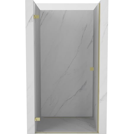Mexen Lunar-B left swinging shower door 85 cm, transparent, gold - 832-085-000-50-00-L