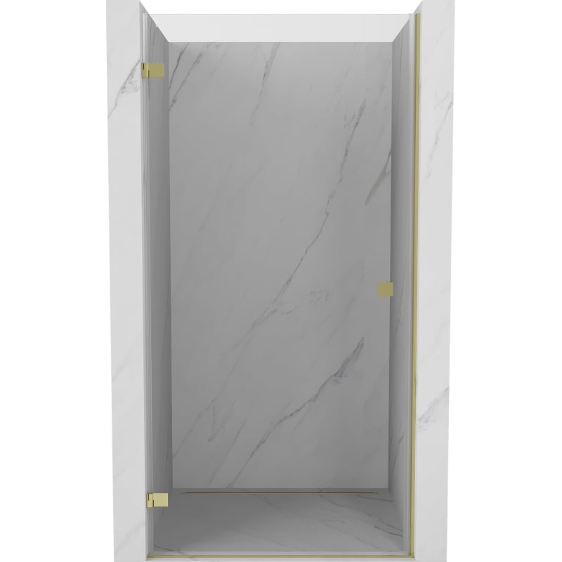 Mexen Lunar-B left-hinged shower door 100 cm, transparent, gold - 832-100-000-50-00-L
