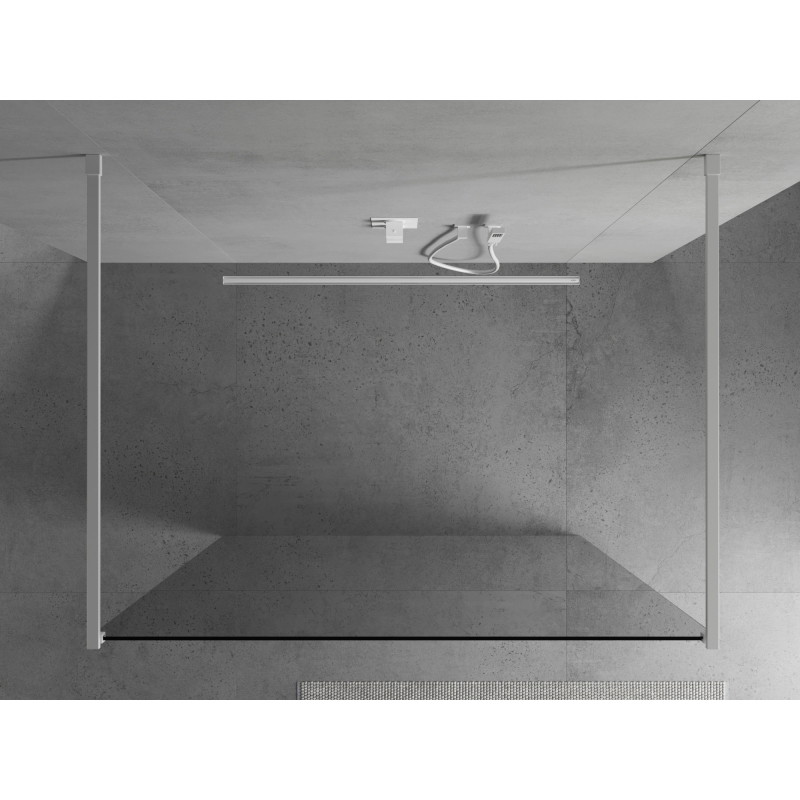Mexen Kioto freestanding shower wall 150 x 200 cm, transparent 8 mm, white - 800-150-002-20-00
