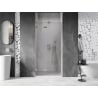 Mexen Lunar L shower door swinging left 100 cm, transparent, brushed nickel - 834L-100-000-97-00-L