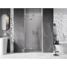 Mexen Lunar L shower door swinging left 100 cm, transparent, brushed nickel - 834L-100-000-97-00-L