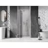 Mexen Lunar L left hinged shower door 115 cm, transparent, brushed nickel - 834L-115-000-97-00-L