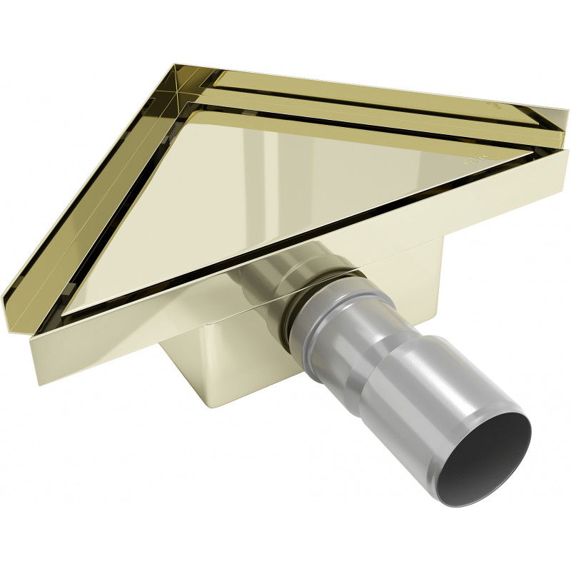 Mexen Flat-T M13 triangular floor drain 20 x 20 cm, gold - 1510320