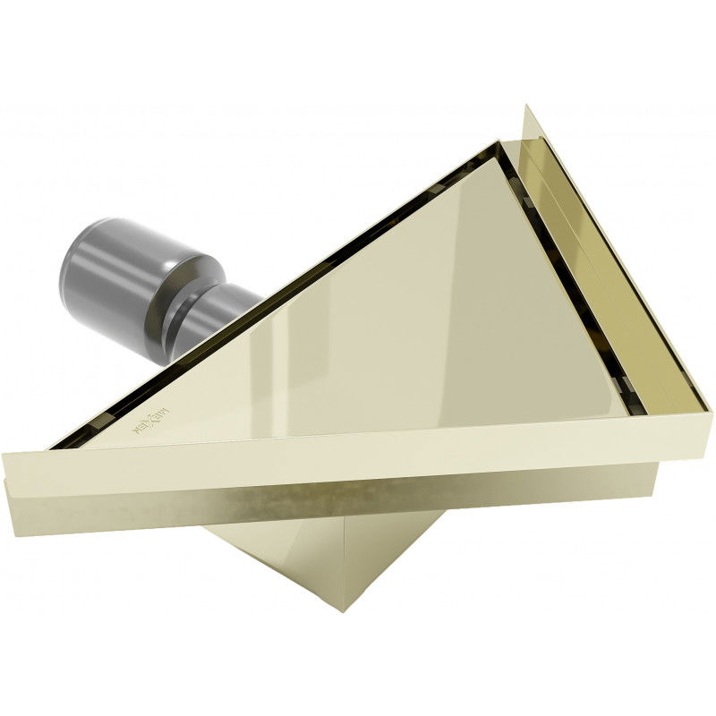 Mexen Flat-T M13 triangular floor drain 20 x 20 cm, gold - 1510320
