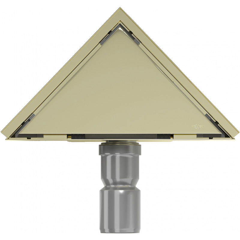 Mexen Flat-T M13 triangular floor drain 20 x 20 cm, gold - 1510320