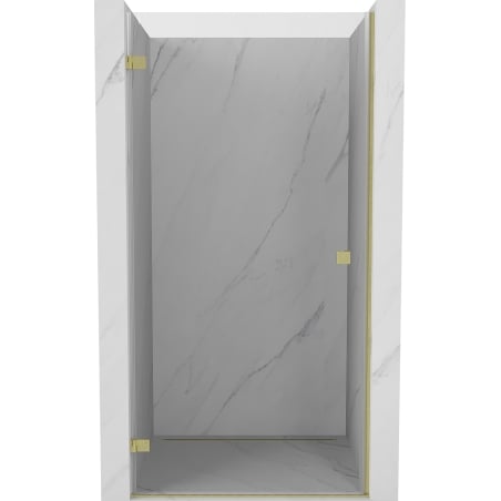 Mexen Lunar-B Left Hinged Shower Door 100 cm, Transparent, Brushed Gold - 832-100-000-55-00-L