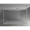 Mexen Kioto Free-standing Shower Wall 110 x 200 cm, Frosted 8 mm, White - 800-110-002-20-30