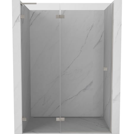 Mexen Lunar L shower door left hinged 140 cm, transparent, brushed nickel - 834L-140-000-97-00-L