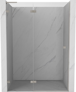 Mexen Lunar L shower door left hinged 140 cm, transparent, brushed nickel - 834L-140-000-97-00-L