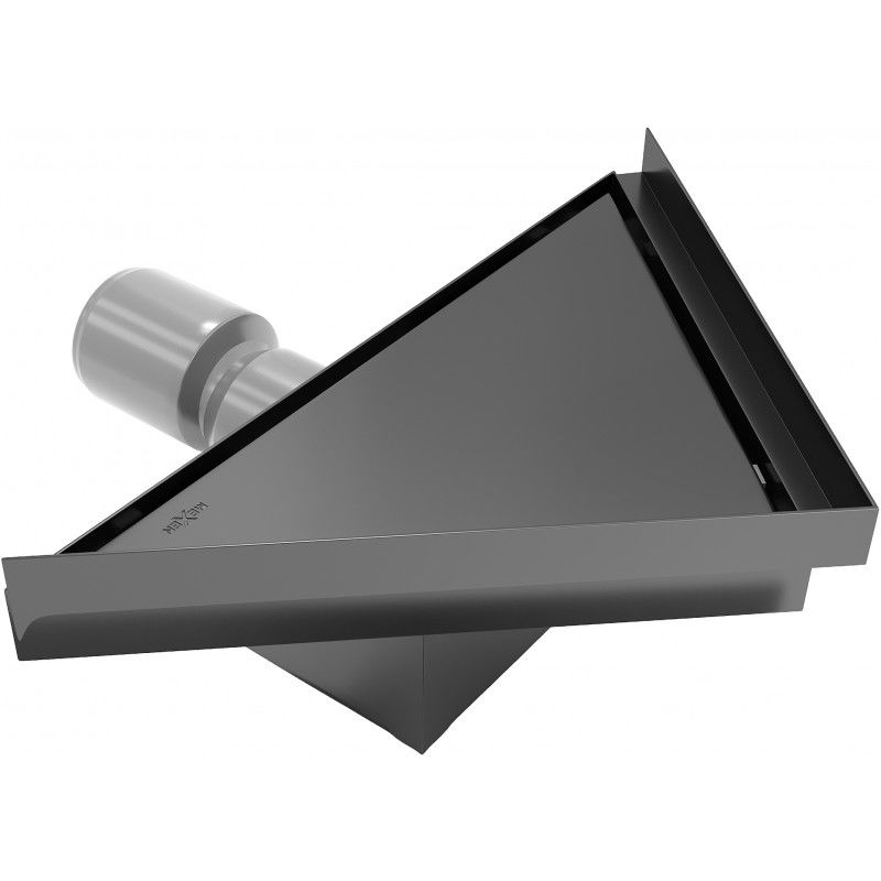 Mexen Flat-T M13 triangular floor drain 20 x 20 cm, black - 1710320