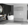 Mexen Kioto freestanding shower wall 100 x 200 cm, transparent/frost 8 mm, white - 800-100-002-20-35