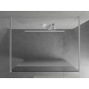 Mexen Kioto freestanding shower wall 100 x 200 cm, transparent/frost 8 mm, white - 800-100-002-20-35