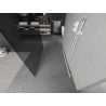 Mexen Kioto freestanding shower wall 110 x 200 cm, graphite 8 mm, white - 800-110-002-20-40