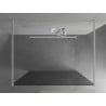Mexen Kioto freestanding shower wall 110 x 200 cm, graphite 8 mm, white - 800-110-002-20-40
