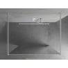 Mexen Kioto freestanding shower wall 100 x 200 cm, mirror 8 mm, white - 800-100-002-20-50