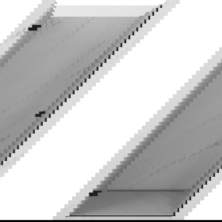 Mexen Lunar-B 60 cm Left Hinged Shower Door, Clear, Black - 832-060-000-70-00-L