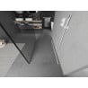 Mexen Kioto freestanding shower wall 100 x 200 cm, black frame 8 mm, white - 800-100-002-20-70