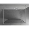 Mexen Kioto freestanding shower wall 100 x 200 cm, black frame 8 mm, white - 800-100-002-20-70