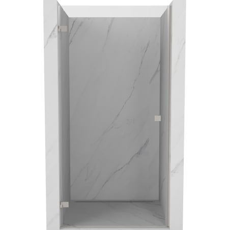 Mexen Lunar-B Left-Hinged Shower Door 75 cm, Transparent, Brushed Nickel - 832-075-000-97-00-L
