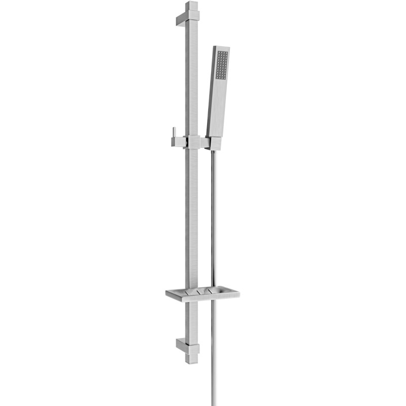 Mexen DQ00 sliding shower set, brushed gun gray - 785004581-66