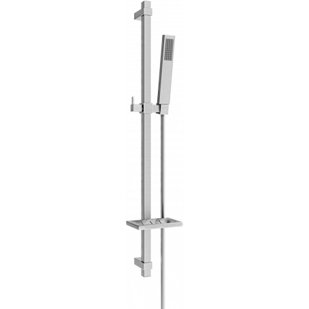 Mexen DQ00 sliding shower set, brushed gun gray - 785004581-66
