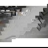 Mexen Kioto free-standing shower screen 130 x 200 cm, Transparent/Black pattern 8 mm, White - 800-130-002-20-77