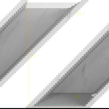 Mexen Lunar-B 65 cm Right-Hand Pivot Shower Door, Transparent, Gold - 832-065-000-50-00-P