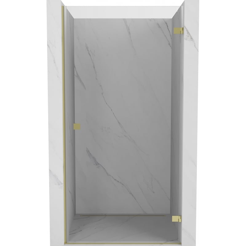 Mexen Lunar-B right hinged shower door 80 cm, transparent, gold - 832-080-000-50-00-P