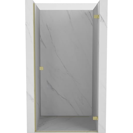 Mexen Lunar-B shower door hinged right 75 cm, transparent, gold brushed - 832-075-000-55-00-P