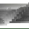 Mexen Kioto free-standing shower screen 130 x 200 cm, Transparent/Black pattern 8 mm, White - 800-130-002-20-78