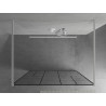 Mexen Kioto freestanding shower wall 130 x 200 cm, black pattern 8 mm, white - 800-130-002-20-78