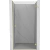 Mexen Lunar-B right hinged shower door 100 cm, transparent, brushed gold - 832-100-000-55-00-P