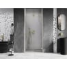 Mexen Lunar-B right hinged shower door 100 cm, transparent, brushed gold - 832-100-000-55-00-P