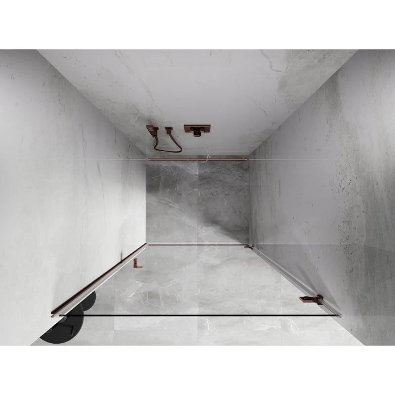 Mexen Lunar-B Shower Door Swing Right 65 cm, Transparent, Rose Gold - 832-065-000-60-00-P