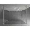Mexen Kioto free-standing shower screen 100 x 200 cm, Transparent/White pattern 8 mm, White - 800-100-002-20-85