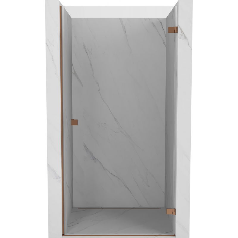 Mexen Lunar-B right-side hinged shower door 95 cm, transparent, rose gold - 832-095-000-60-00-P