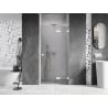 Mexen Lunar L right hinged shower doors 70 cm, transparent, white - 834L-070-000-20-00-P