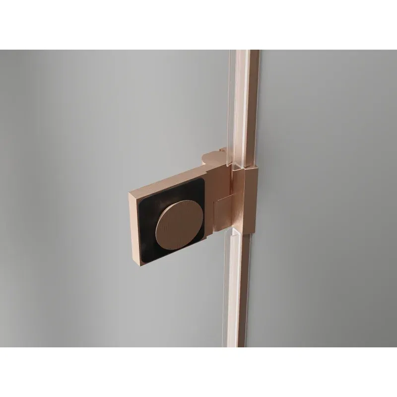 Mexen Lunar-B Right Hinged Shower Door 60 cm, Transparent, Brushed Copper - 832-060-000-65-00-P
