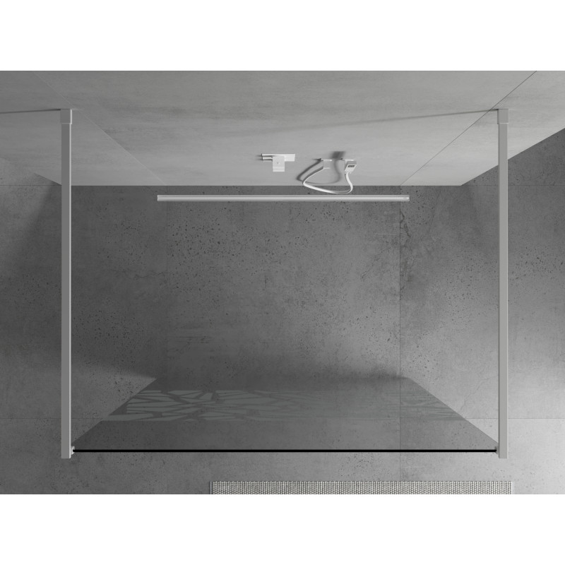 Mexen Kioto Freestanding shower wall 120 x 200 cm, white pattern 8 mm, white - 800-120-002-20-85