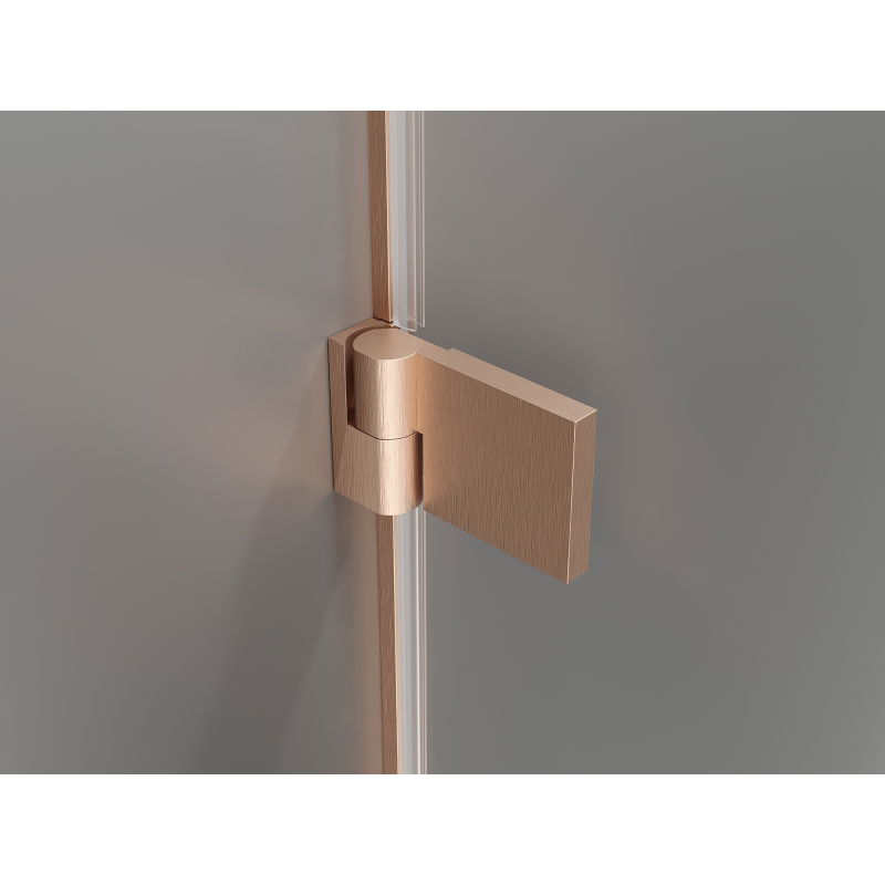 Mexen Lunar-B right swing shower door 70 cm, transparent, brushed copper - 832-070-000-65-00-P
