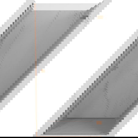 Mexen Lunar-B right hinged shower door 75 cm, transparent, brushed copper - 832-075-000-65-00-P