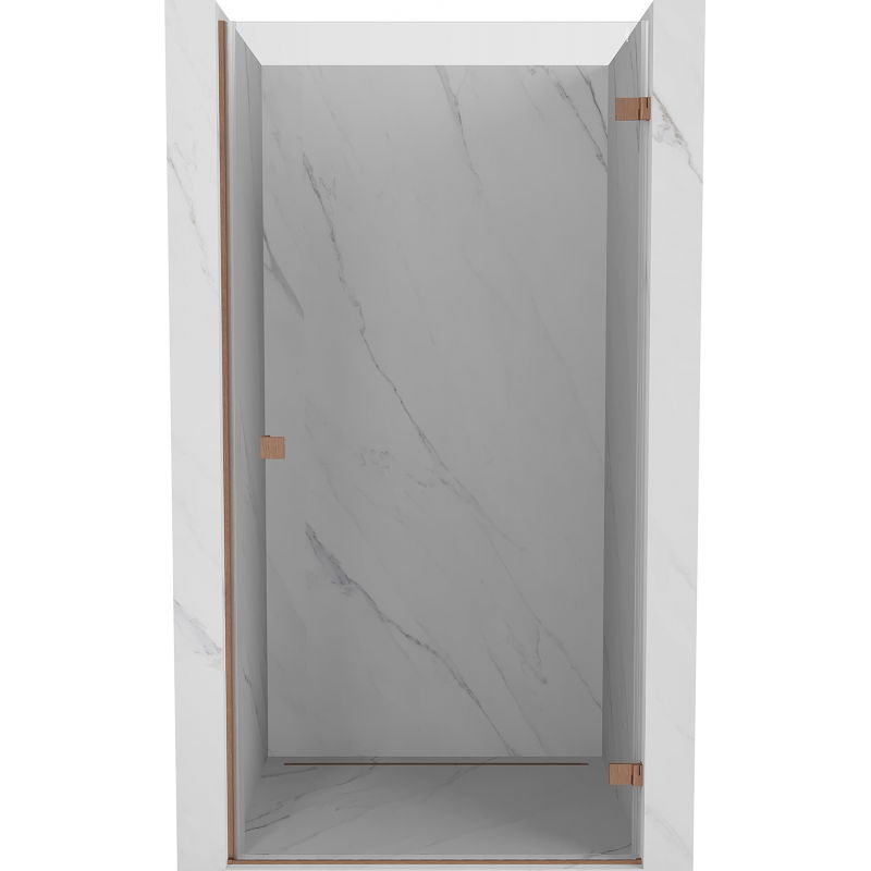 Mexen Lunar-B shower door, right hinged 95 cm, transparent, brushed copper - 832-095-000-65-00-P