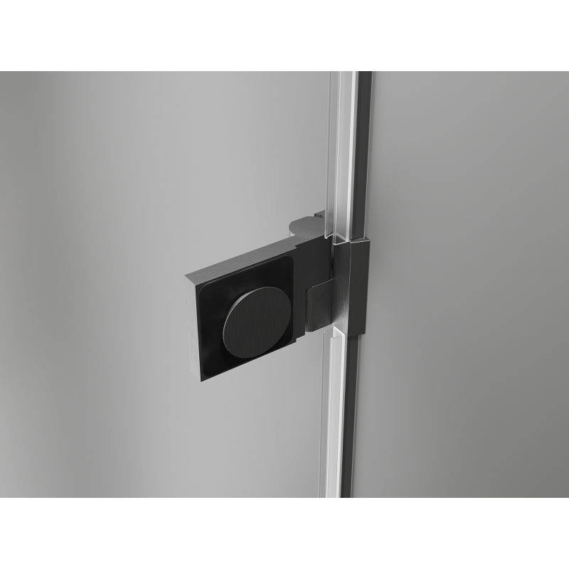 Mexen Lunar-B right-hand hinged shower door 95 cm, transparent, brushed gun gray - 832-095-000-66-00-P