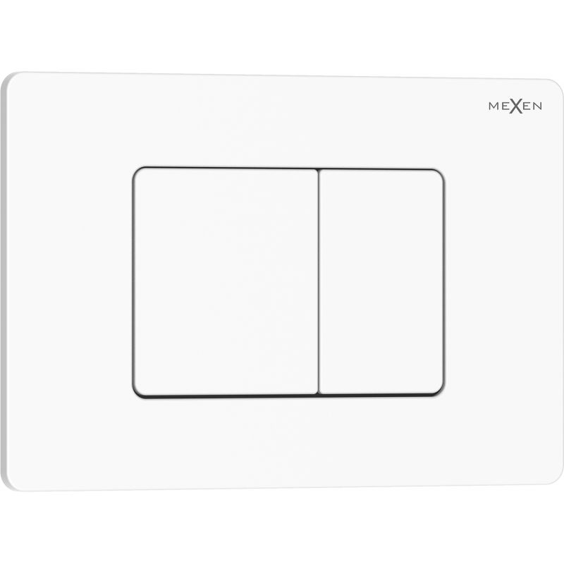 Mexen Tex 05 flush button stainless steel, glossy white - 6105-01