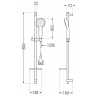 Mexen DQ05 adjustable shower set, gold - 785054581-50