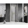Mexen Lunar L right hinged shower door 110 cm, transparent, gold - 834L-110-000-50-00-P