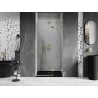 Mexen Lunar L right-hand hinged shower door 90 cm, transparent, brushed gold - 834L-090-000-55-00-P